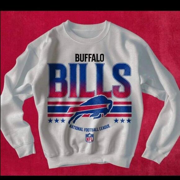 Other - Buffalo Bills Sweatshirt Retro White Ng456
